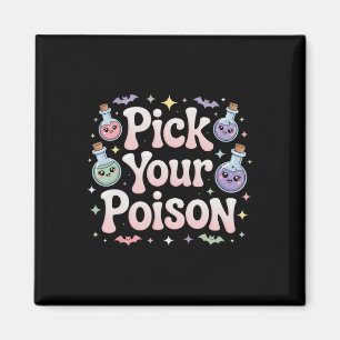 Aimant Choisissez votre poison Bouteilles de potion gothi