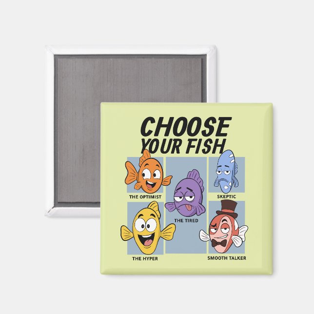 Aimant Choisissez Votre Poisson Drôle De Poisson (Recto/Verso)