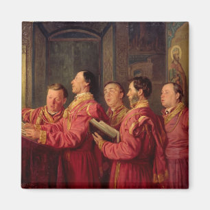 Aimant Choristes dans l'Eglise, 1870