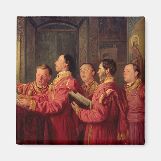 Aimant Choristes dans l'Eglise, 1870 (Devant)