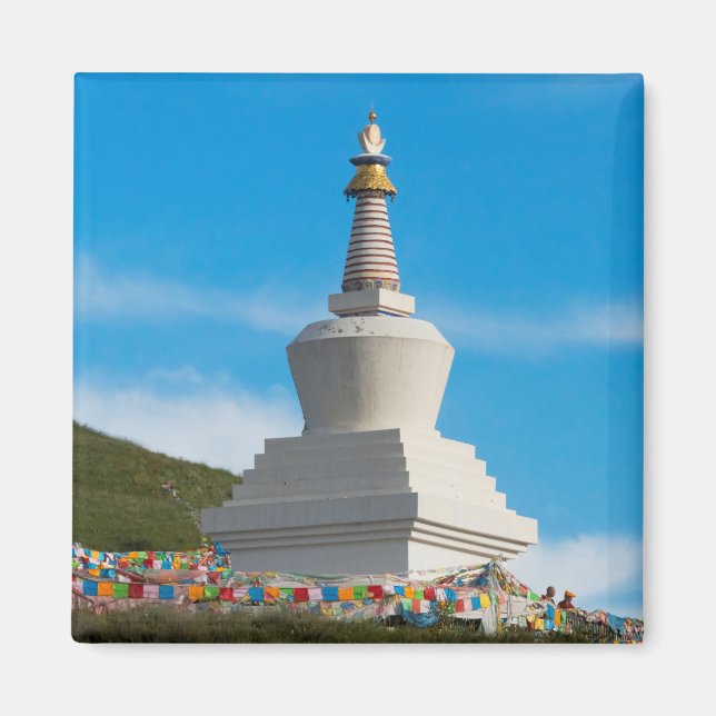 Aimant Chorten du monastère de Tagong (Devant)