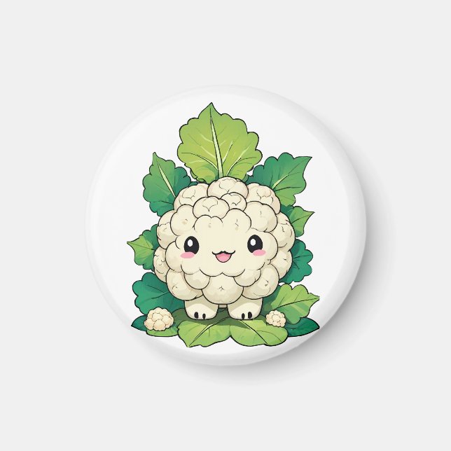 Aimant Chou-fleur Kawaii (Devant)