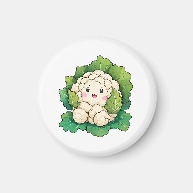 Aimant Chou-fleur Kawaii (Devant)
