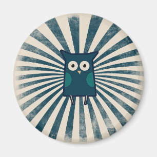 Aimant Chouette bleue cool