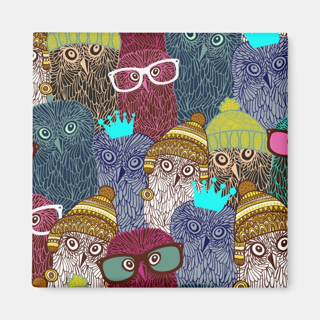 Aimant Chouette dans la couronne (Devant)