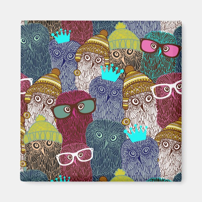 Aimant Chouette dans la couronne (Devant)