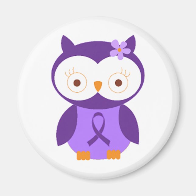 Aimant Chouette de Fibromyalgie (Devant)