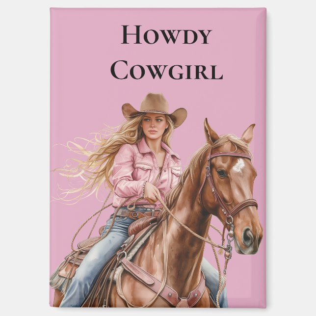 Aimant Chouette rose Brown Cheval Sud-Ouest Cheval Blond (Recto)