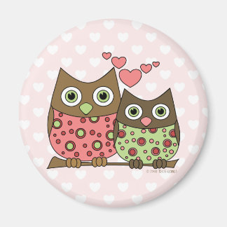 Aimant Chouettes d'amour