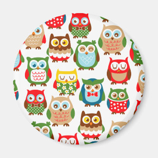 Aimant Chouettes de petits mignons
