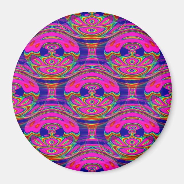 Aimant Chouettes psychédéliques....... (Devant)