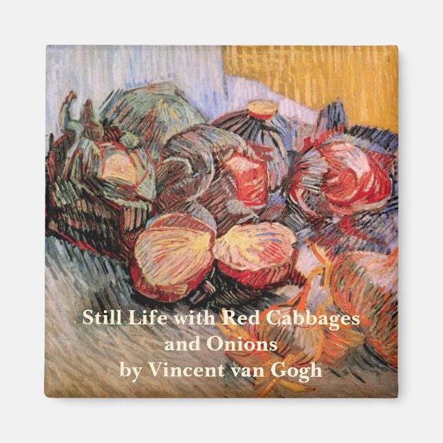 Aimant Choux rouges et oignons par Vincent van Gogh (Devant)