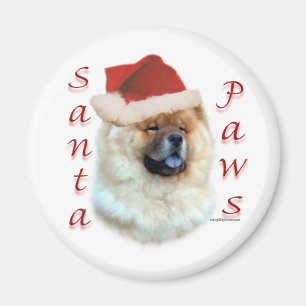 Aimant Chow Chow Père Noël Paws