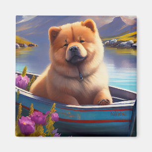 Aimant Chow Chow sur un Pagaie: Une Aventure Scénique