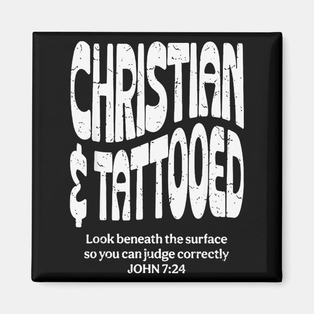 Aimant Chrétien Et Tatoué (Devant)
