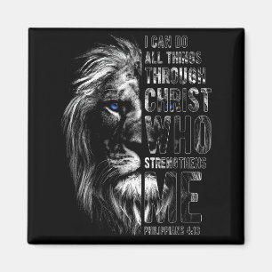 Aimant Chrétien Je peux faire toutes choses par le lion d