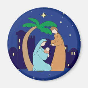 Aimant Chrétien saint de Noël de nativité de famille