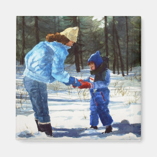 Aimant Chris & Sean dans la neige