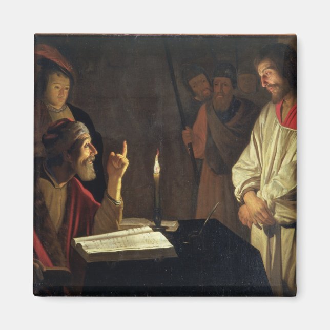 Aimant Christ avant Caiaphas (huile sur toile) (Devant)