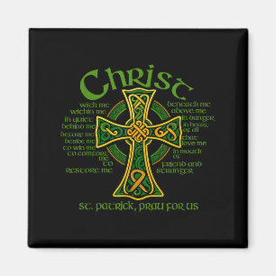 Aimant Christ Avec Moi Croix Celtique St. Patrick Breastp