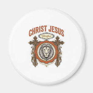 Aimant Christ Jésus Lion Vintage Foi
