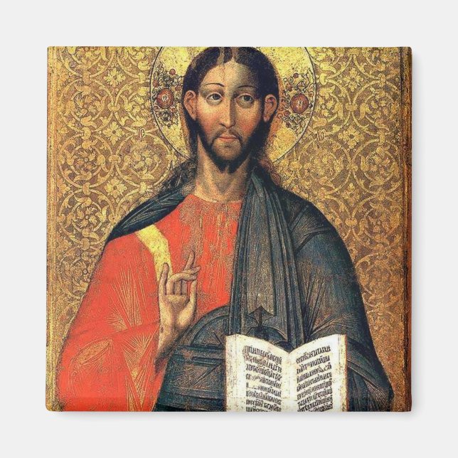 Aimant Christ Pantocrator icône orthodoxe du XVIe siècle  (Devant)