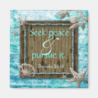 Aimant Christian Beach Shells Starfish Proverbes Biblique