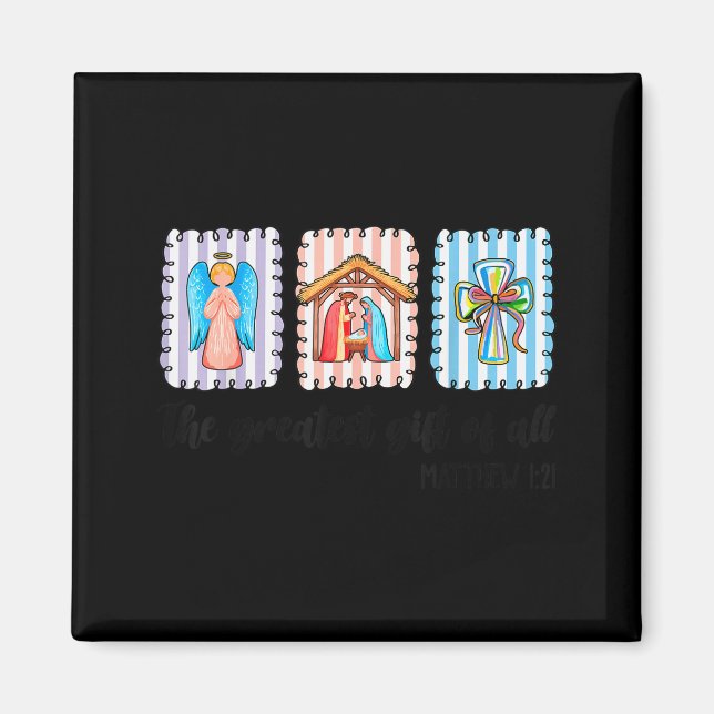 Aimant Christian Christmas Nativity Scene Jesus Faith Bel (Devant)