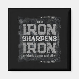 Aimant Christian Dad Iron Sharpens Iron Scriture Verse B