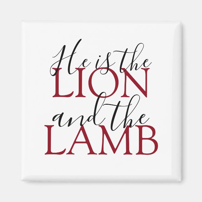 Aimant Christian Faith He Is The Lion And The Lamb (Devant)
