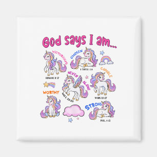 Aimant Christian God Dit Que Je Suis Unicorne Bible Verse