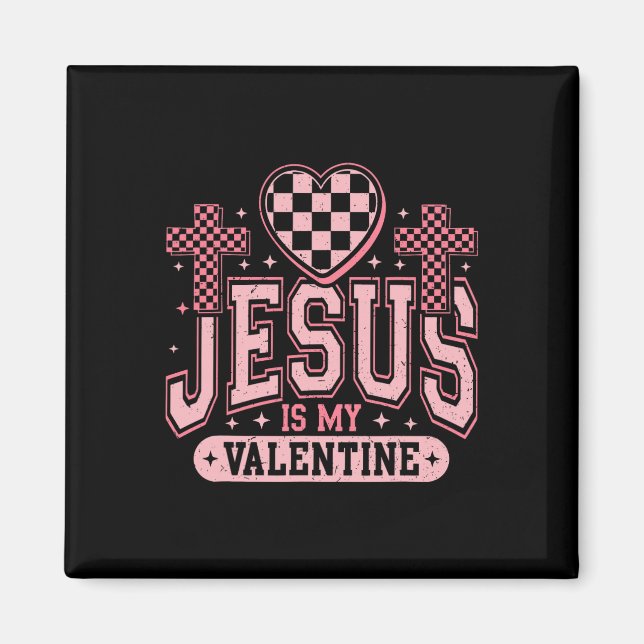 Aimant Christian Jésus est mon jour de la Saint-Valentin  (Devant)