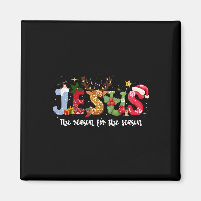 Aimant Christian Jesus La Raison Noël Fête Saison Chr (Devant)