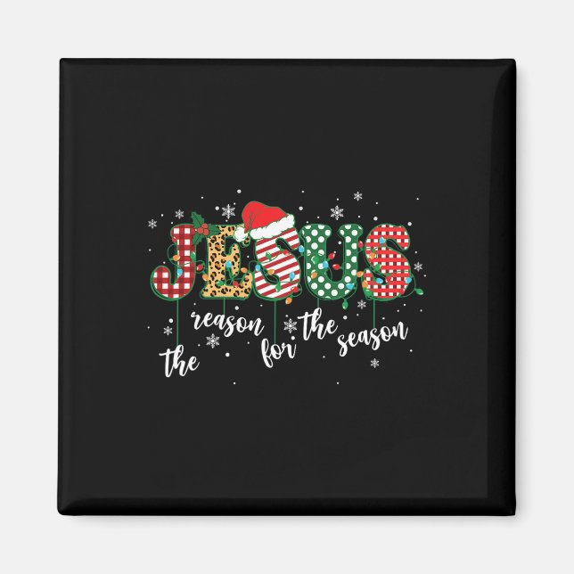 Aimant Christian Jesus La Raison Noël Fête Saison Chr (Devant)