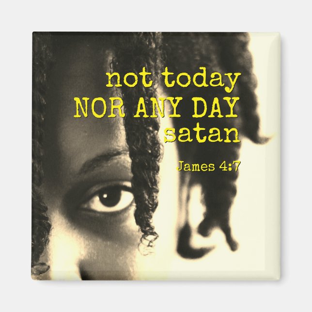 Aimant Christian | NOT TODAY SATAN | Motivational (Devant)