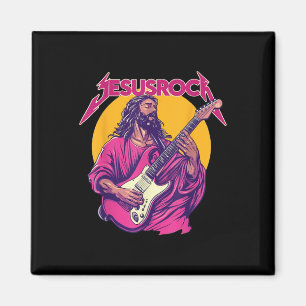 Aimant Christian Retro Funny Citation Jesus Rock Musique
