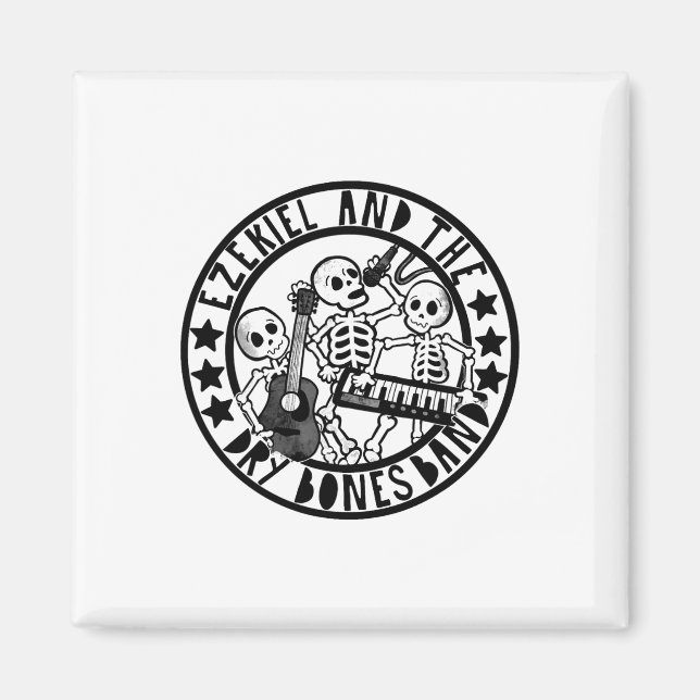 Aimant Christian Skeleton Ezekiel Et La Bible De Bande D' (Devant)