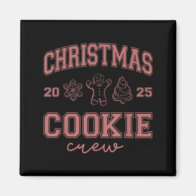 Aimant Christmas 2025 Cookie Crew Gingerbread Funny Chris (Devant)