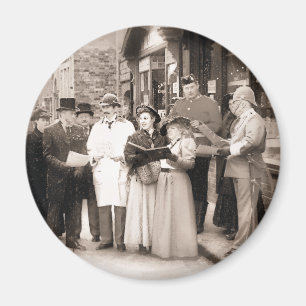 AIMANT CHRISTMAS CAROL CHANTEURS VICTORIENS