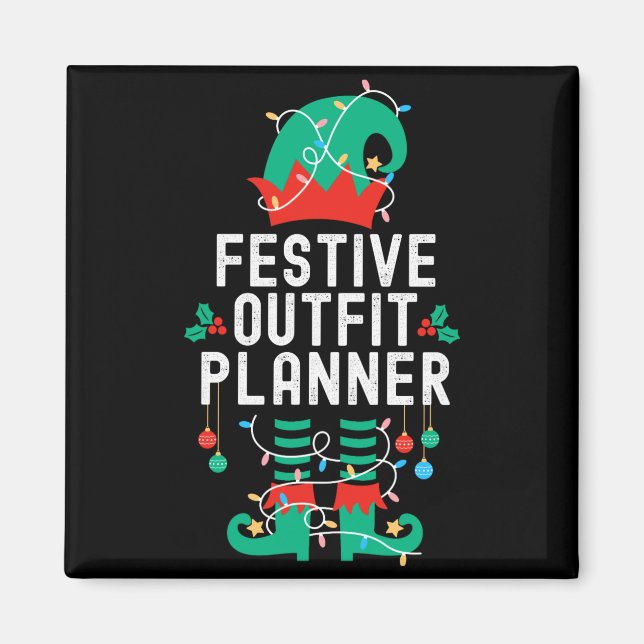 Aimant Christmas Elf Office Team Party Family Matching _1 (Devant)