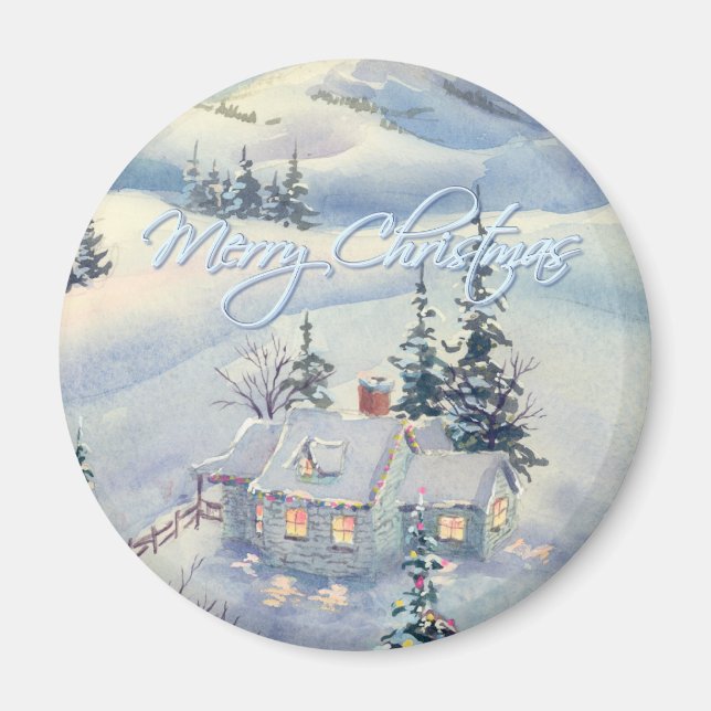 Aimant CHRISTMAS HIVER SCÈNE par SHARON SHARPE (Devant)