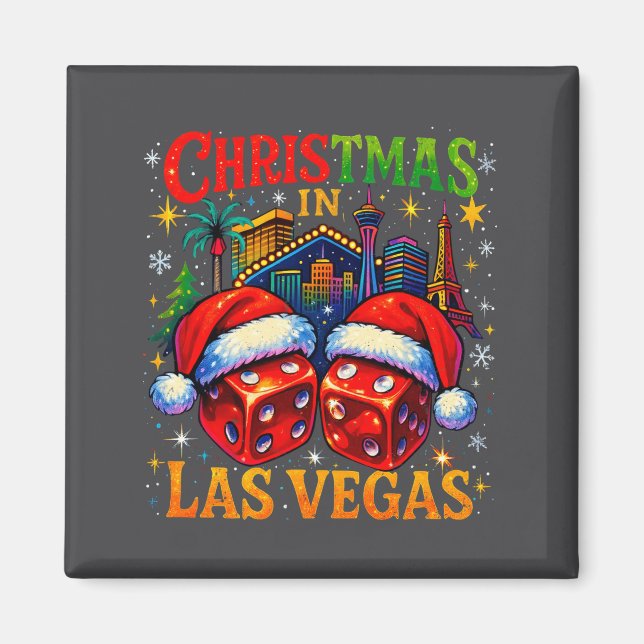 Aimant Christmas In Las Vegas Funny Holiday Design Long S (Devant)