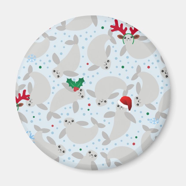 Aimant christmas manatee (Devant)
