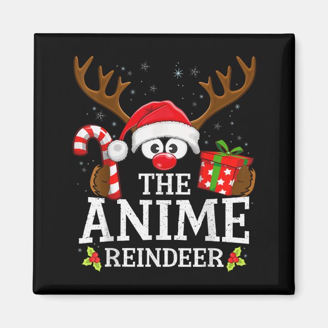 Aimant Christmas Matching The Anime Reindeer Family  (Devant)