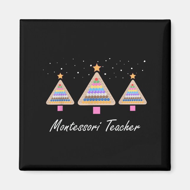 Aimant Christmas Montessori Teacher Xmas Tree Teaching Sc (Devant)