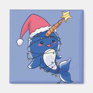 Aimant Christmas Narwhale