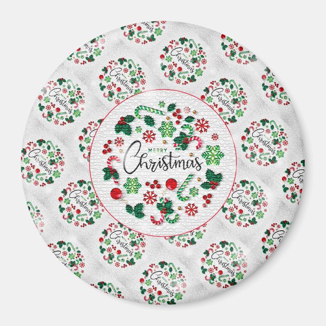 Aimant Christmas Popular Holiday Gift (Devant)