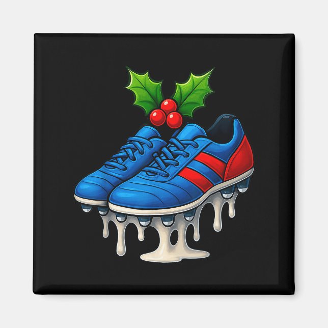 Aimant Christmas Soccer Cleats Ice Cream Drip Xmas  (Devant)