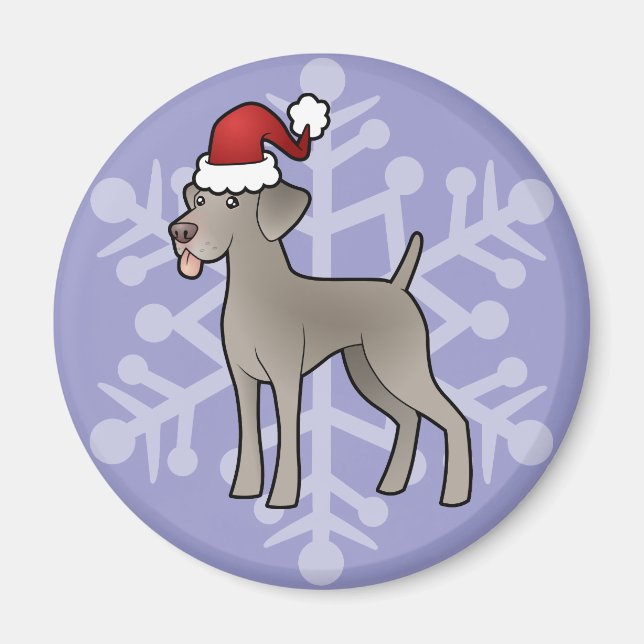 Aimant Christmas Weimaraner (Devant)