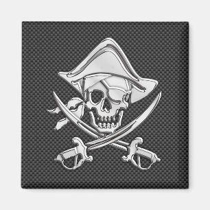 Aimant Chrome comme Pirate sur Black Carbon Fiber